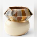 ZARA Rigid Maxi Pack Chunky Bracelet Acacia Wood Resin SOLD OUT - Set B Photo 2