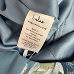 Lulus NEW  Feeling Elegant Slate Blue Floral Print Lace Up Slit Maxi Dress Medium Photo 6