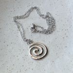 Handmade fully stainless steel spiral swirl uzumaki funky boho grunge style necklace🌀 Photo 4