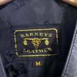 barney's new york Barney’s Leather Biker Vest – Women’s Size M Black Patch Harley Motorcycle Style Photo 1