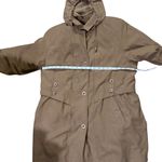 Gallery Trench Coat Removable Hood Classic Rain Coat Button Front Size 12 Medium Photo 9