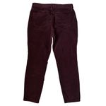 Women’s J. Jill brown burgundy slim leg corduroy pants size medium Photo 5