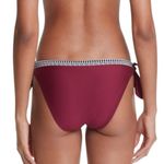 Lemlem Lena Side Tie Bikini Bottom Burgundy Size Small NWT Photo 1