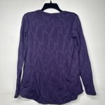 Vera Wang Simply Vera  Top XS Purple Long Sleeve  Knit Scoop Neck Photo 7