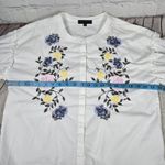 Sanctuary  Danni White Embroidered Floral Button‎ Front Blouse Top Size M Photo 6
