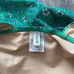 J.Crew  green paisley floral plunge v neck one piece swimsuit womens size L‎ Photo 3
