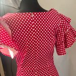 Polka Dot Ruffle Sleeve Dress red and white like new Photo 2