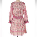 Anthropologie Love The Label Love Sam Pink Border Print Floral Dress Size L Size L Photo 2
