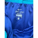 Nike Women's  Dri Fit Shorts in Black with Lime Green and Navy Trim, Size M Photo 2