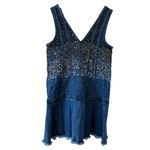 Anthropologie PILCRO Sparkle Sequin Denim Button Front Mini Dress Size S NEW Photo 6