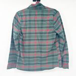 Hearth & Hand Womens Christmas Holiday Flannel Tartan Plaid Button Pajama Top XS Green Photo 5