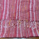 Route 66 Pink, yellow & silver stripes scarf Photo 4