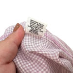 Flax Woodstock Dress Linen Lilac Lavender White Gingham Floral Size XS Photo 11