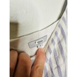 Rails  Blue White Scoop Neck Linen Blend Ruffled Tiers Sandy A-Line Dress Size S Photo 4