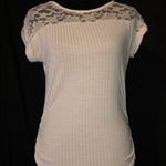 Papaya White Shirt w/ Lace Design Photo 0