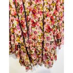 NWT DǑEN Women's Pink Floral Idette Tiered Ruffle Silk Photo 10