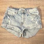 Willow + Root  light blue denim shorts with distressed details small size  #distresseddenim Photo 0