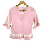WHY DRESS Pink With Size Medium Accordion Pleated Back Zip Girly Feminine Photo 0