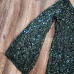 Retrofête Retrofete Celeste Sequin Crochet Dress Green One Sleeve Slit Size XS/S Photo 9