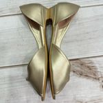 Metallic Gold Faux Leather Flats N.Y.L.A. Charlii from ModCloth Size 10 Photo 4