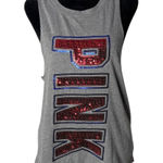 PINK - Victoria's Secret  USA‎ Sequin Muscle Tank Top Patriotic Sleeveless XS Photo 0