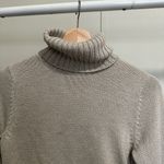 The Limited  Tan Wool Turtleneck Sweater with Velvet Side Tie size small Photo 1