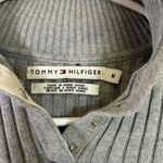 Tommy Hilfiger Tommy Hilfiger vintage y2k Women's Medium Ribbed Henley Snap Sweater Gray White Photo 1
