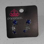 Paparazzi 💙 NWT  Blue & Silver Star Earrings Photo 0