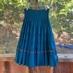 Tasha Polizzi Women's Turquoise Embroidered Pleated Midi Skirt Size XL. NEW Blue Photo 1
