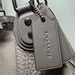 Coach  32988 Edie 42 Gray Buffalo Leather Suede Hobo Shoulder Bag Photo 9