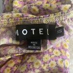 Motel Rocks Motel Size Extra Small XS Women's Teen Girl Purple & Yellow Floral Halter Dress Photo 4