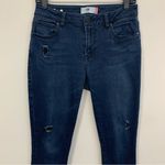 CAbi EUC Dark Dusk Curvy Skinny Distressed Jeans Style 3194 Size 6 Photo 3