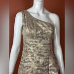 Karlie Elegant One-Shoulder Gold Dress Size Small. E46 Photo 3