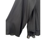 ZARA  Medium Black V Neck Flowy Blouse 3/4 Sleeve Layered Top Photo 4