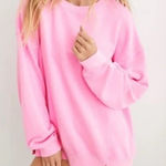 Aerie  The Chill Crew Sweatshirt Pink Burst Medium Photo 0
