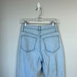 Madewell  The Momjean in Harman Wash Raw-Hem Comfort Stretch Size 25 Light Wash Photo 7