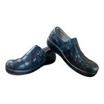 Alegria Kara Leather Blue Snake Skin Mules Womens Size 7.5 Professional Comfort Photo 4