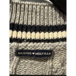 Brandy Melville  Sweater Womens Large Gray Navy White Cable Knit Wool Pullover Photo 4