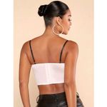 Contrast Trim Asymmetrical corset Cami Top Women’s Small light beige pink nude Photo 1