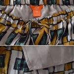 Joe Fresh  Pleated Geometric Square Patterned Elastic Waist A-Line Skirt XS Photo 3