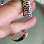 Brighton  black leather and Silver hinged bracelet Photo 3
