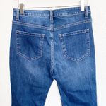 Soft Surroundings  Dark Wash Raw Hem Straight Jeans Photo 5