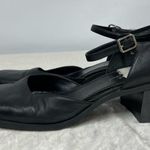 Madeline Stuart  8.5M friendship Black Leather mary Jane chunky heel shoes Photo 2