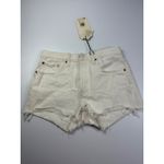 Levi's  501‎ High Rise Denim Shorts Frayed Hem White Premium Size 30 Photo 3