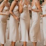 Show Me Your Mumu Verona Cowl Neck Dress in Champagne Luxe Satin Photo 1