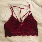 Anemone Maroon strappy lace bralette Photo 0