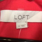 Loft NWT  Women’s Linen Blend Lace Front Pleated Red A-Line Tank Dress Photo 7