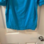 Ellen Tracy  Blue Scoop Neck Short Sleeve Blouse XL Photo 5