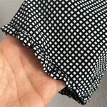 Style & Co Petite Floral Square Contrast Ruffle Bottom Shirt Top Blouse Medium Photo 3