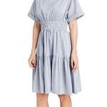 Vineyard Vines NWT Smocked Waist Striped Women's Dress Summer A-Line Large Photo 1